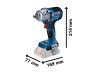 BOSCH Akkus ütvecsavarozó 1/2" GDS 18V-450 PC L-Boxx-ban (akku és töltő nélkül)