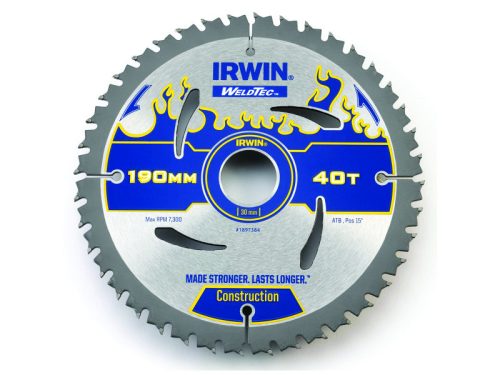 IRWIN Fűrésztárcsa fához 190 x 30 mm / 40T
