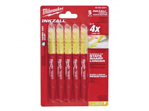 MILWAUKEE Szövegkiemelő filc sárga (5db/cs) INKZALL™