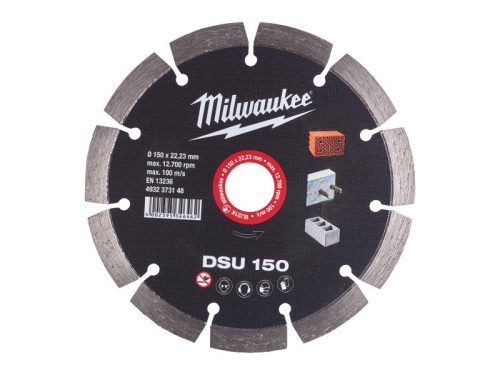 MILWAUKEE Gyémánt vágókorong 150 x 2,4 x 10 x 22,2 mm szegmentált DSU