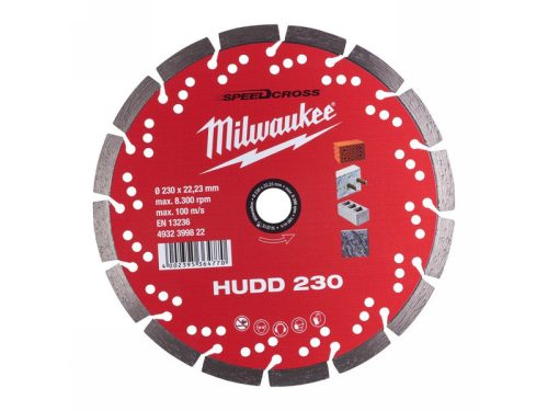 MILWAUKEE Gyémánt vágókorong 230 x 2,6 x 10 x 22,2 mm szegmentált HUDD