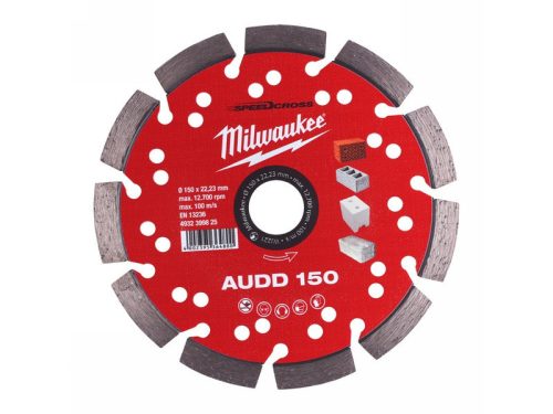 MILWAUKEE Gyémánt vágókorong 150 x 2,6 x 10 x 22,2 mm szegmentált AUDD