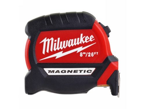 MILWAUKEE Mérőszalag 8 m/26 láb x 27 mm mágneses, prémium