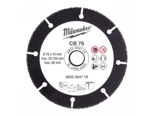 MILWAUKEE Karbid vágókorong 76 x 1,0 x 10 mm szegmentált