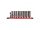 MILWAUKEE Gépi hosszú dugókulcs készlet tároló sínnel 9 részes 3/8" 8-19 mm CrMo