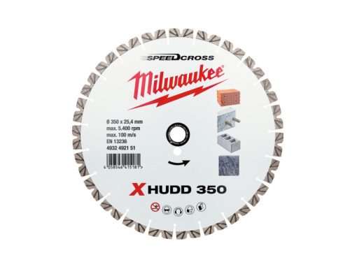 MILWAUKEE Gyémánt vágókorong 350 x 2,6 x 14 x 25,4 mm szegmentált XHUDD