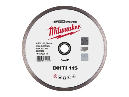 MILWAUKEE Gyémánt vágókorong 115 x 2,3 x 10 x 22,2 mm folytonos Speedcross DHTI