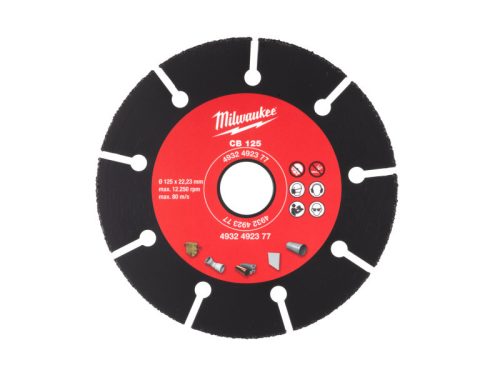 MILWAUKEE Karbid vágókorong 125 x 1,0 x 22,2 mm szegmentált