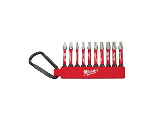 MILWAUKEE Bithegy készlet karabínerrel 10 részes 1/4" Hex Shockwave™ set 2