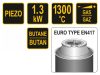 VOREL Gázégő pisztoly 1300 °C 1,3 kW piezo