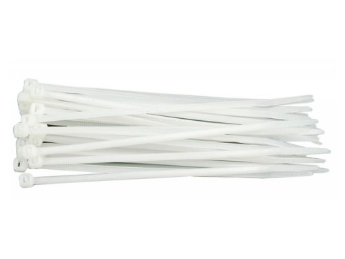 VOREL Kábelkötegelő 100 x 2,5 mm fehér (100 db/cs)