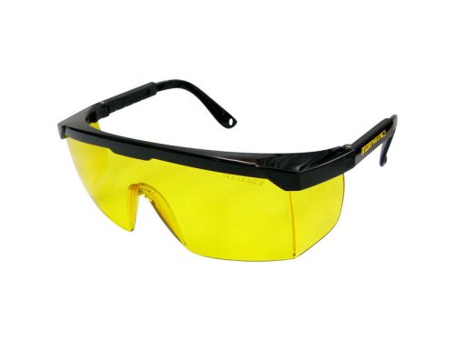 MORPHEUS Védőszemüveg sárga, fekete állítható szár (S9844Y)