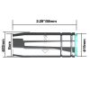 Szűkülő-kúpalakú gázterelő O 11,5 mm 230A (10db/cs) ECO