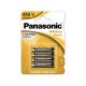 PANASONIC AAA/mikro tartós alkáli elem 1,5 V (4 db/cs)