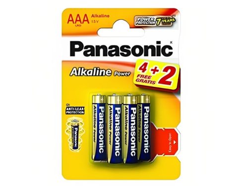 PANASONIC AAA/mikro tartós alkáli elem 1,5 V (6 db/cs)