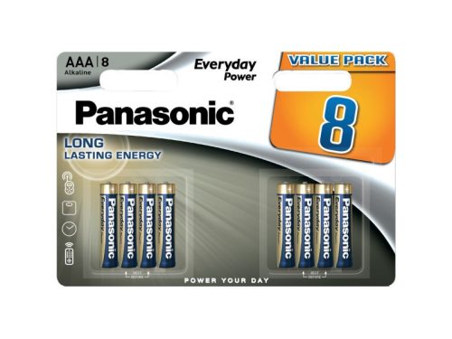 PANASONIC AAA/mikro tartós alkáli elem 1,5 V (8 db/cs)