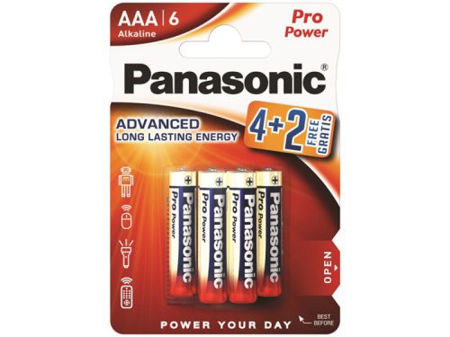 PANASONIC AAA/mikro tartós alkáli elem 1,5 V (6 db/cs)