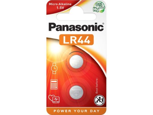 PANASONIC LR44 alkáli gombelem 1,5 V (2 db/cs)