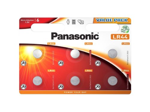 PANASONIC LR44 alkáli gombelem 1,5 V (6 db/cs)