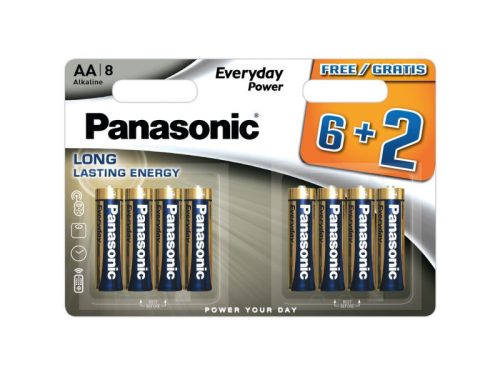 PANASONIC AA/ceruza tartós alkáli elem 1,5 V (8 db/cs)