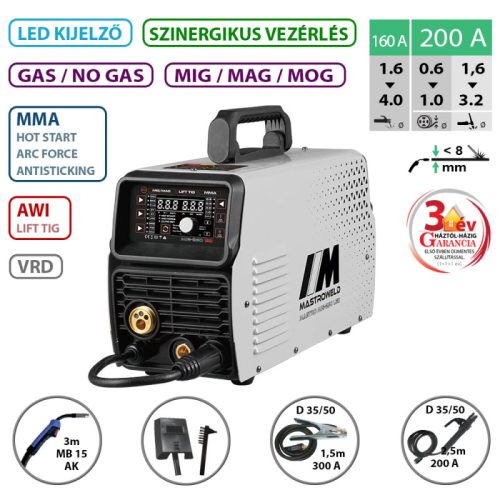 MASTRO MIG-250 LED multifunkciós hegesztő inverter