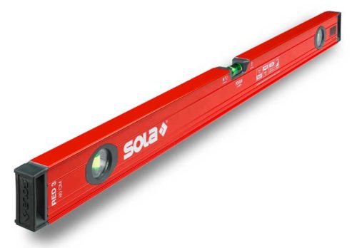 SOLA - RED 3 80 - Zártszelvény-vízmértékek 80cm