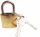 Golden painted padlock 20mm with 2 keys
