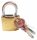 Golden painted padlock 50mm with 3 keys