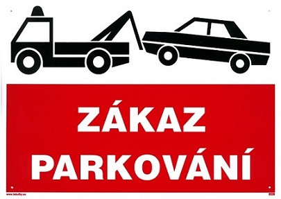 Zákaz parkování - odtah 297x210mm - plastová tabulka