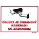 SK - Objekt je chránený kamerami so záznamom 150x210mm - samolepka