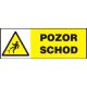 Pozor schod - samolepka 210x74mm