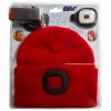 Beanie with LED light - red