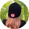 Cap with LED lights - white and red - black light function
