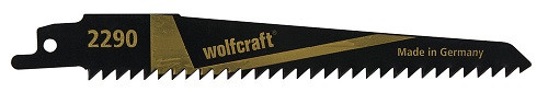 WOLFCRAFT - Szablyafűrészlapok CV, fa és műanyag, finom íves vágások 130mm, 2db