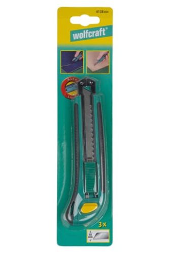 WOLFCRAFT - Letörhető pengés kés műanyagból, 2K 18mm