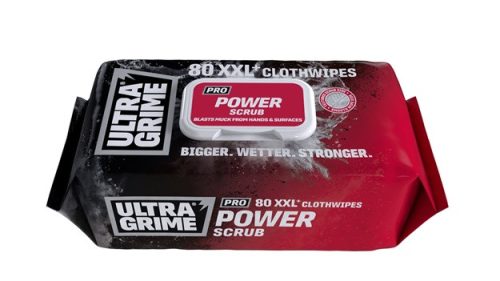 ULTRAGRIME - Professzionális tisztító törlőkendők POWER SCRUB 80 db XXL