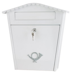 MARS - post box, galvanized, white, 6199