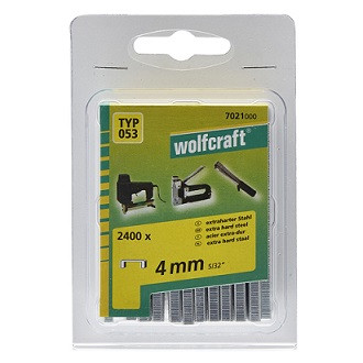 WOLFCRAFT - Széles tűzőkapcsok, extra kemény acél 11,2mm magasság 4mm, 2400db