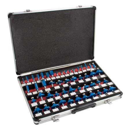 Router bit set 50pcs, shank 8mm, ALU packing