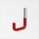 ALFER - Wall Hook Steel  red  80mm