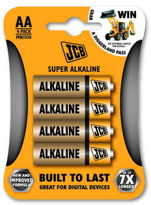 JCB - SUPER alkalikus elem AA / LR06, 4 db/csomag