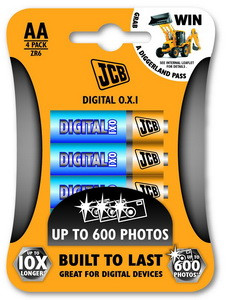 JCB - OXI DIGITAL alkalikus elem AA / LR06, 4 db/csomag