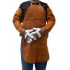 Premiumweld munkavédelmi bőrkesztyű, barna színű mandzsetta, vastag hasított marhabőr tenyér (120pár/karton)