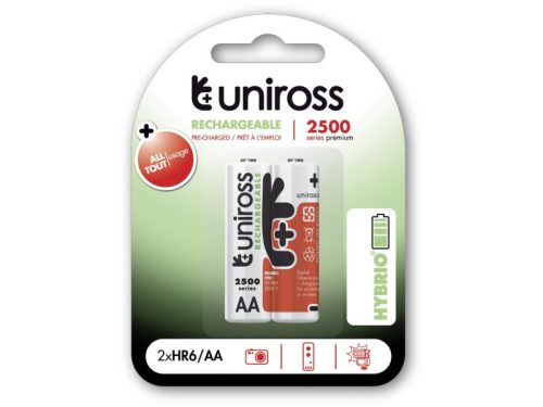 UNIROSS AA/ceruza akkumulátor 1,2 V 2500 mAh (2 db/cs)