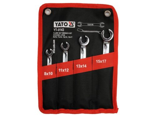 YATO Fékcsőkulcs készlet 4 részes 8-17 mm CrV 6140