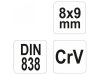 YATO Hajlított csillagkulcs 8 x 9 mm CrV