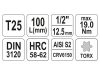 YATO Hosszú bit dugókulcs Torx 1/2" T25 CrV