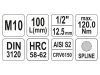 YATO Hosszú bit dugókulcs Spline 1/2" M10 CrV