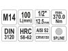 YATO Hosszú bit dugókulcs Spline 1/2" M14 CrV