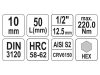 YATO Bit dugókulcs Imbusz 1/2" 10 mm CrV